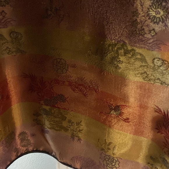 Vintage Asian style blouse  size L 100%silk - Picture 7 of 9